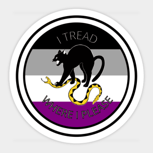 I Tread Where I Please - Asexual Sticker